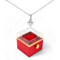 Necklace with Rotating Rose Box